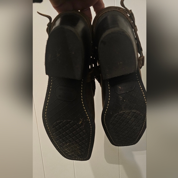 Frye Women's Brown Leather Mule Clog Boots 10 EUC - Picture 5 of 7